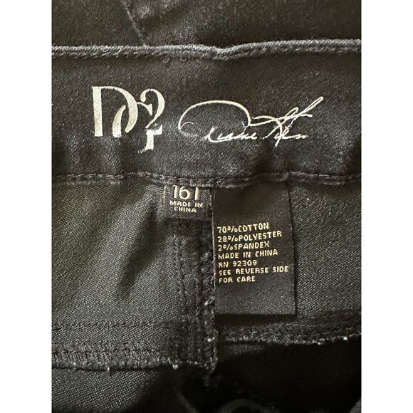 DG2 Diane Gilman Women's Virtual Stretch High Rise Skinny Black Jeans Size 16T - Picture 4 of 5